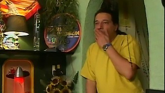 A Blonde Woman Gets Double Penetrated In A Drinking Establishment