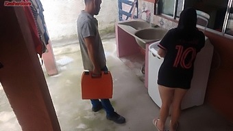 Brazilian Housewife Trades Sexual Favors For Appliance Repair With A Hung Stud