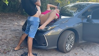 A Couple Engages In Oral Sex And Public Sex On A Platter