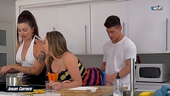 Three Woman Action With Big Natural Tits And Big Dick